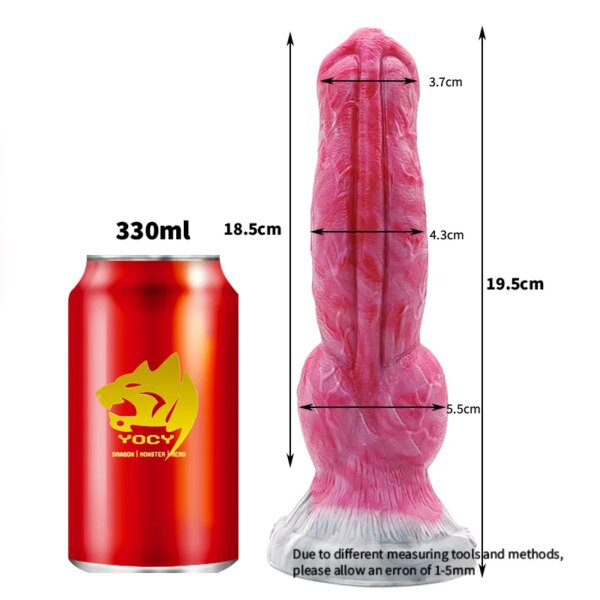 Curved Wolf Knot Dildo Gory Monster Silicone Fantasy Anal Plug Prostate G-Spot Vaginal Massager Sex Toy For Women Men