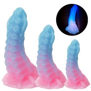 Small Octopus Tentacle Dildo Soft Silicone Animal Fantasy Dildo Colorful Anal Butt Plug Masturbate For Women Men Orgasm Sex Tool