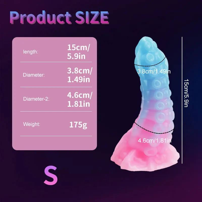 Small Octopus Tentacle Dildo Soft Silicone Animal Fantasy Dildo Colorful Anal Butt Plug Masturbate For Women Men Orgasm Sex Tool