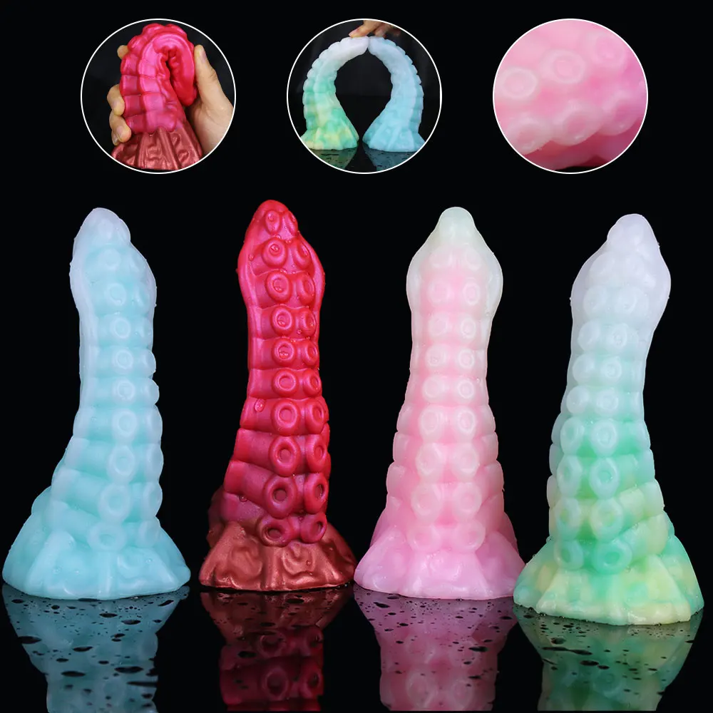 Small Octopus Tentacle Dildo Soft Silicone Animal Fantasy Dildo Colorful Anal Butt Plug Masturbate For Women Men Orgasm Sex Tool Small Octopus Tentacle Dildo Soft Silicone Animal Fantasy Dildo Colorful Anal Butt Plug Masturbate For Women Men Orgasm Sex Tool