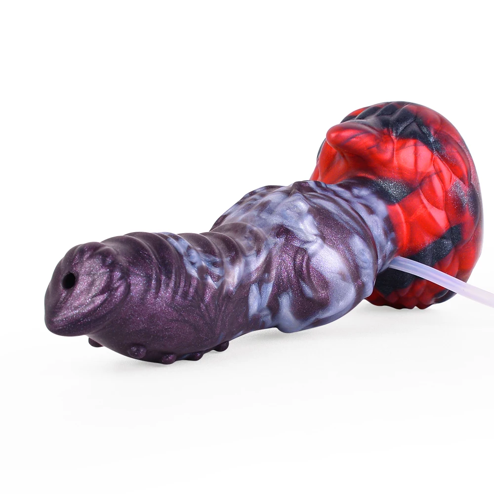 FAAK Silicone Dog Knot Squirting Dildo Ejaculation Large Penis With Sucker Fantasy Sex Toys Anal Plug Female Masturbator