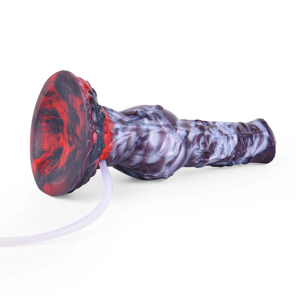 FAAK Silicone Dog Knot Squirting Dildo Ejaculation Large Penis With Sucker Fantasy Sex Toys Anal Plug Female Masturbator