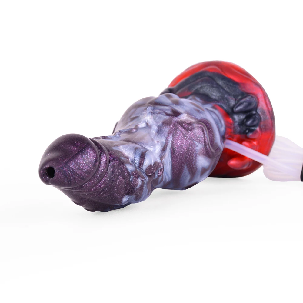 FAAK Silicone Dog Knot Squirting Dildo Ejaculation Large Penis With Sucker Fantasy Sex Toys Anal Plug Female Masturbator