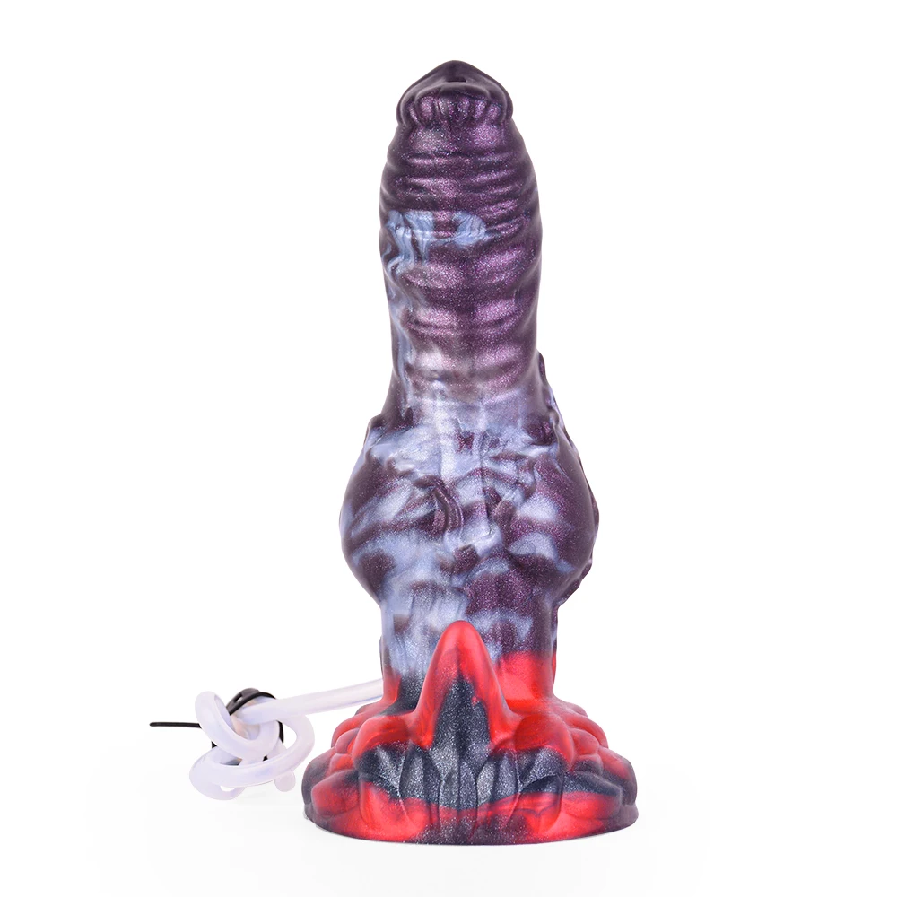 FAAK Silicone Dog Knot Squirting Dildo Ejaculation Large Penis With Sucker Fantasy Sex Toys Anal Plug Female Masturbator