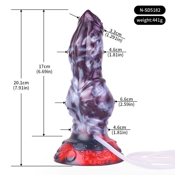Silicone Dog Knot Squirting Dildo Ejaculation Large Penis With Sucker Fantasy Sex Toys Anal Plug Female Masturbator