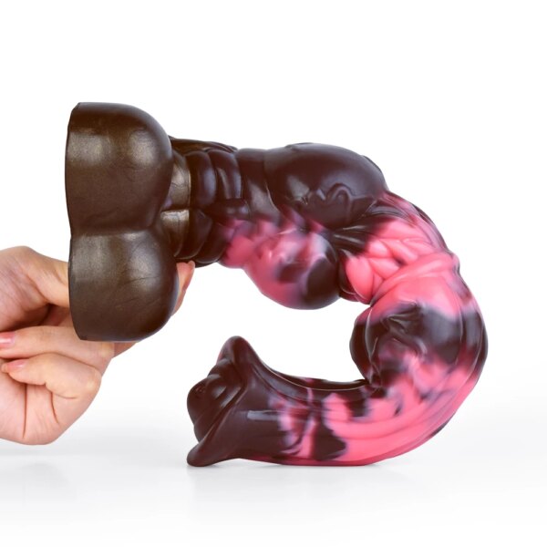 Realistic Horse Penis With Testis Silicone Fantasy Animal Knot Dildo Multi Color Pink Sex Toys For Women Anal Massage