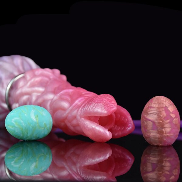 Fantasy Pneumatic Ovipositor Anal Sex Toys Lay Eggs Dildos Silicone Vaginal Balls Butt Plug Adult Games Masturbators