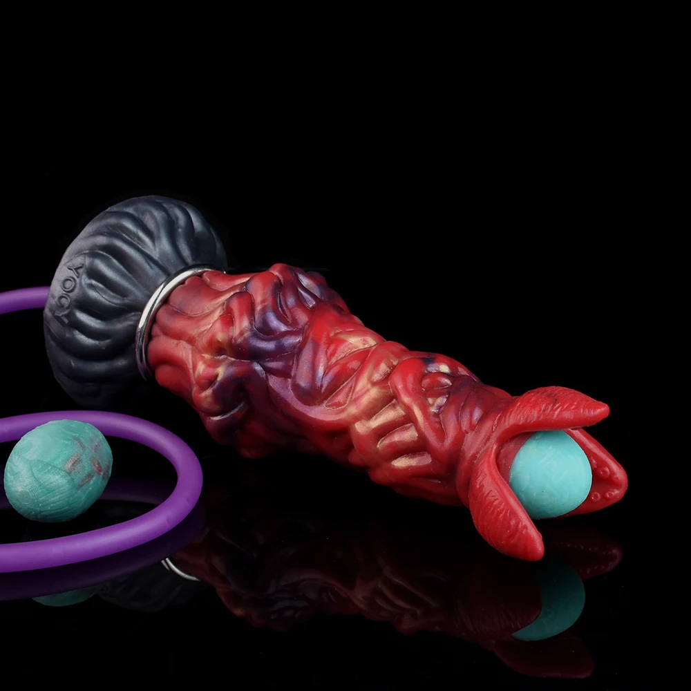 FAAK Fantasy Pneumatic Ovipositor Anal Sex Toys Lay Eggs Dildos Silicone Vaginal Balls Butt Plug Adult Games Masturbators