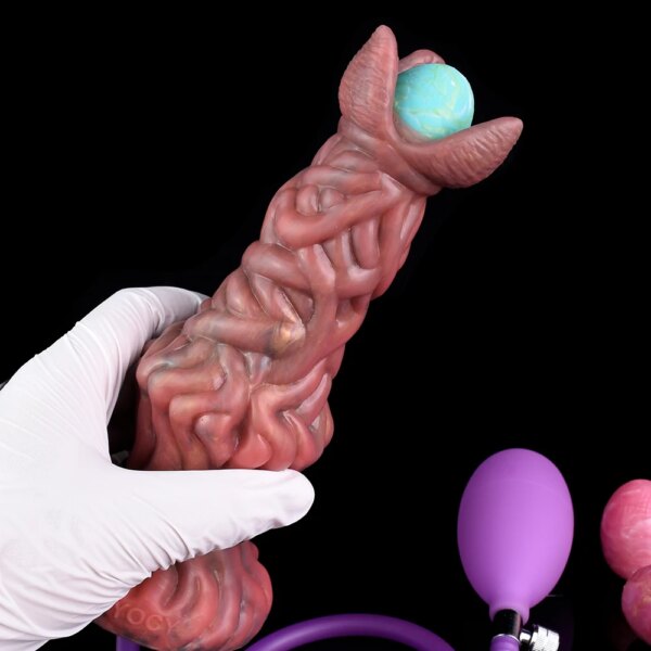 Fantasy Pneumatic Ovipositor Anal Sex Toys Lay Eggs Dildos Silicone Vaginal Balls Butt Plug Adult Games Masturbators