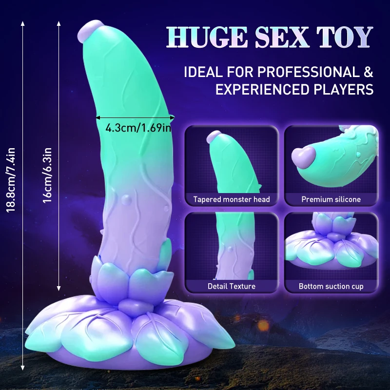 Monster Dildo Silicone Fantasy Colourful Cute Dildo Gingerbread Man Strong Suction Cup Dragon Dildo Anal Plug Sex Toys For Women