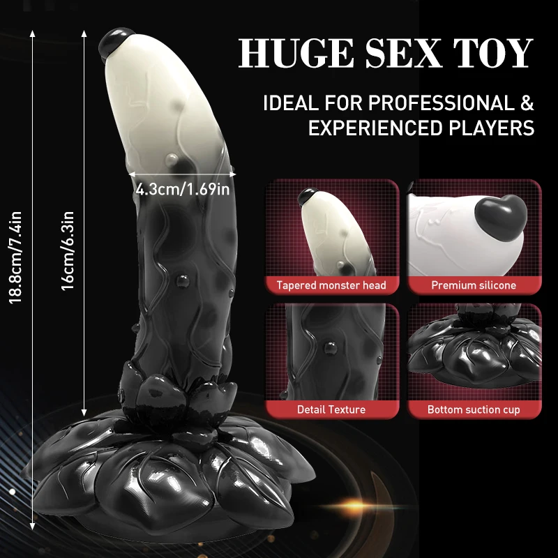 Monster Dildo Silicone Fantasy Colourful Cute Dildo Gingerbread Man Strong Suction Cup Dragon Dildo Anal Plug Sex Toys For Women