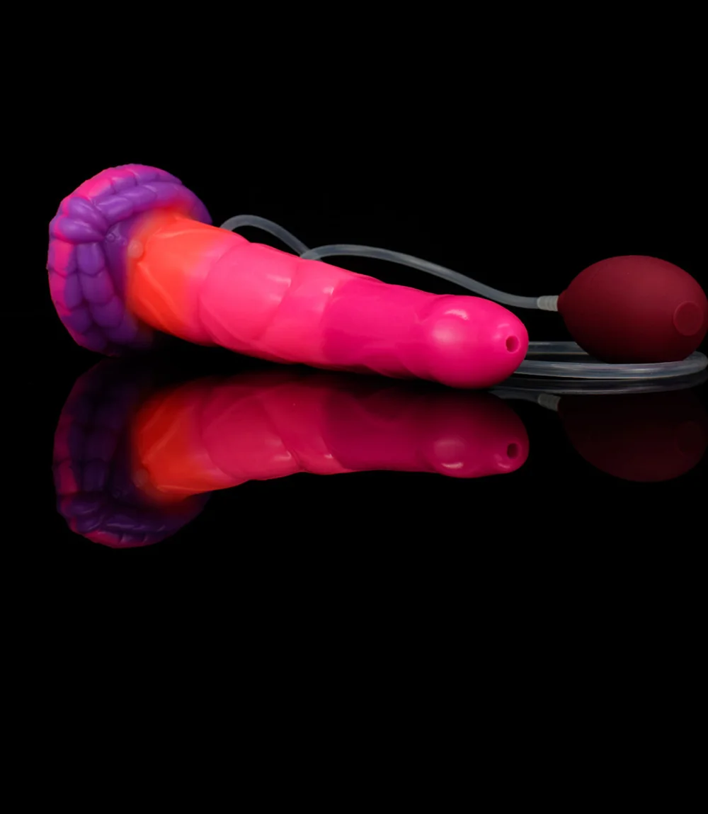 QKKQ Monster Squirting Dildo Soft Silicone Cock Ejaculating Fantasy Glow Tentacle Penis Female Masturbate Anal Plug Sex Toys