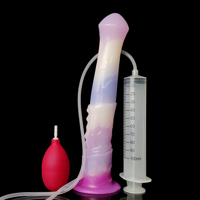 YOCY Realistic Horse Dildo Ejaculating Fantasy Long Animal Penis Silicone Anal Dildos For Masturbator Sex Toy For Women Men