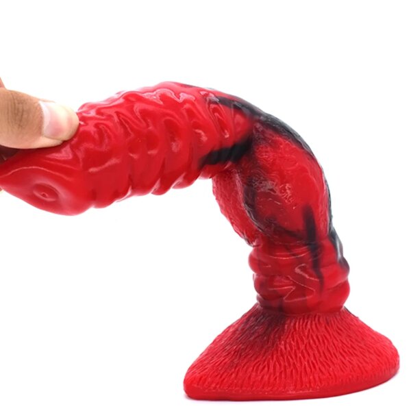 Animal Dildo Color Silicone Toys Realistic Wolf Fake Penis Adult Toys Fantasy Dildo Holder Masturbation Sex Toys For Women