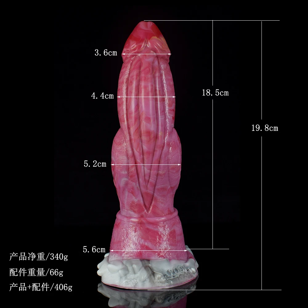 FAAK Remote Control Vibrating Dildo With Sucker Sex Toys For Women Gory Raw Meat Color Dragon Penis Sexual Fantasy Anal Plug