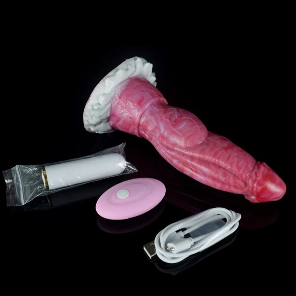 Remote Control Vibrating Dildo With Sucker Sex Toys For Women  Gory Raw Meat Color Dragon Penis Sexual Fantasy Anal Plug