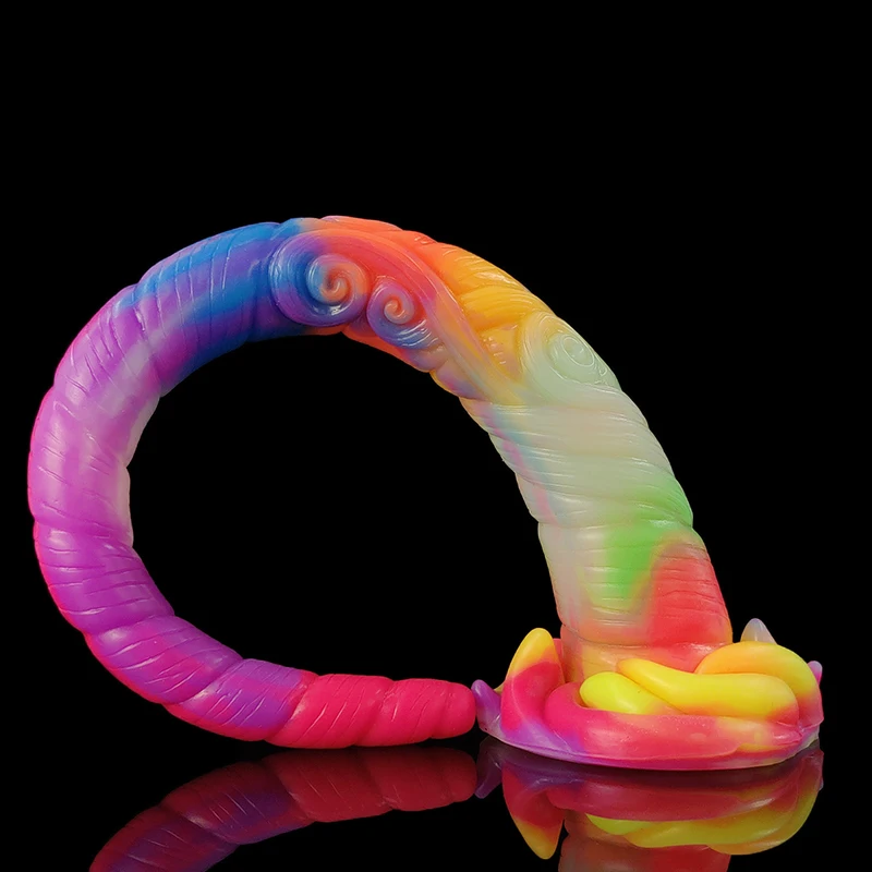 YOCY 2022 Fantasy Monster Dildo Luminous Huge Anal Plug With Suction Cup Dildo Mulit Colors Glowing Animal Sex Toy For Women Men
