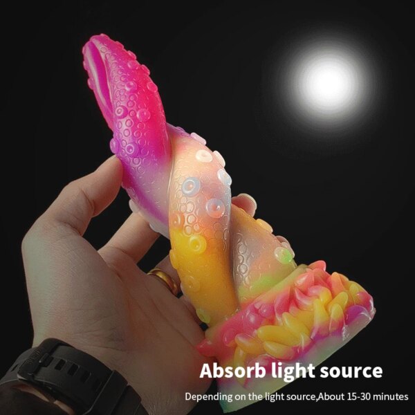 2022 Fantasy Monster Dildo Luminous Huge Anal Plug With Suction Cup Dildo Mulit Colors Glowing Animal Sex Toy For Women Men