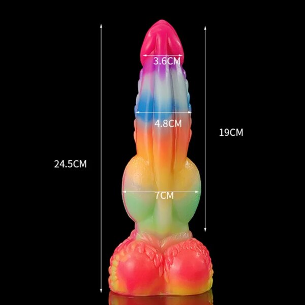 2022 Fantasy Monster Dildo Luminous Huge Anal Plug With Suction Cup Dildo Mulit Colors Glowing Animal Sex Toy For Women Men