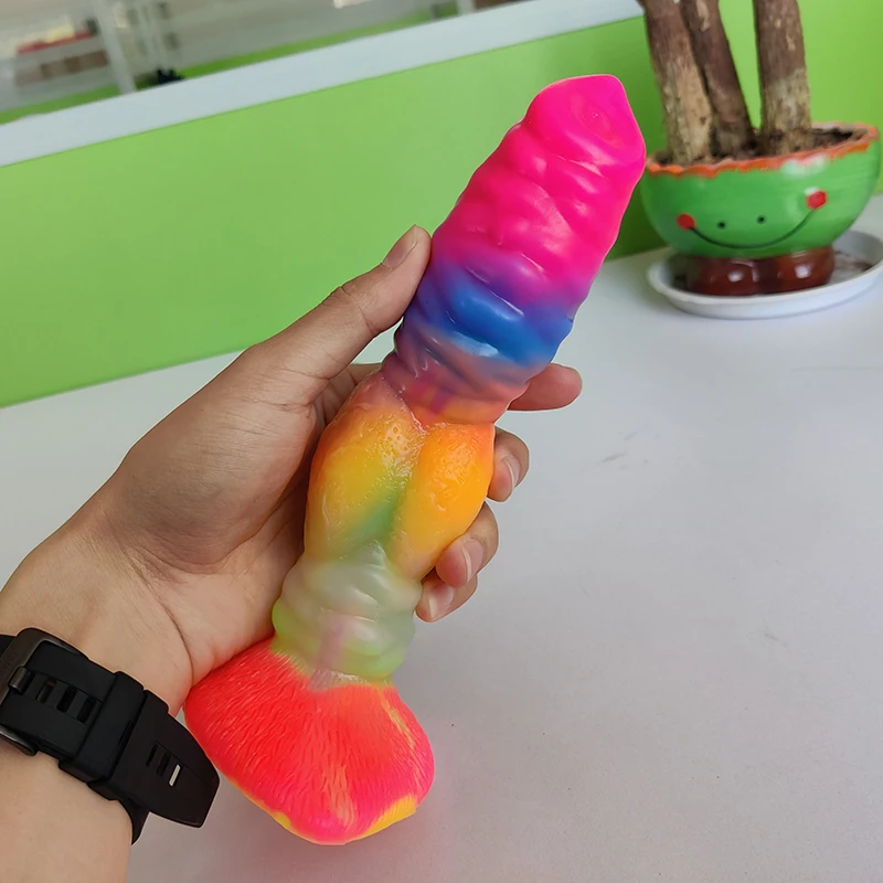 YOCY 2022 Fantasy Monster Dildo Luminous Huge Anal Plug With Suction Cup Dildo Mulit Colors Glowing Animal Sex Toy For Women Men