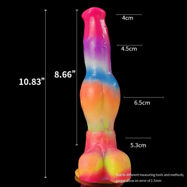 2022 Fantasy Monster Dildo Luminous Huge Anal Plug With Suction Cup Dildo Mulit Colors Glowing Animal Sex Toy For Women Men