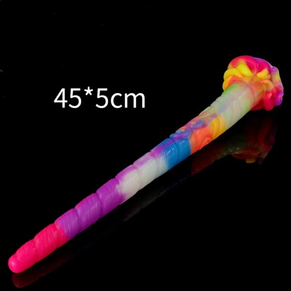 2022 Fantasy Monster Dildo Luminous Huge Anal Plug With Suction Cup Dildo Mulit Colors Glowing Animal Sex Toy For Women Men