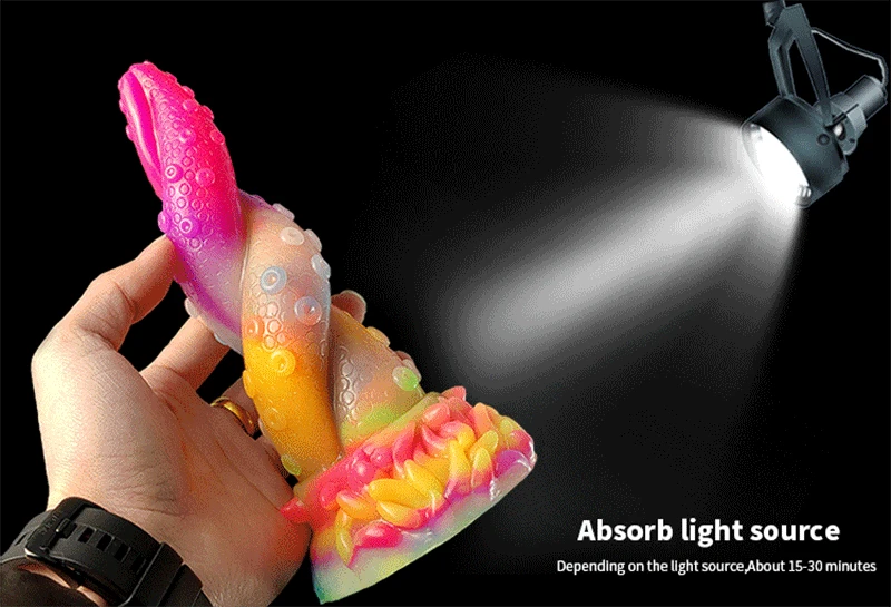 YOCY 2022 Fantasy Monster Dildo Luminous Huge Anal Plug With Suction Cup Dildo Mulit Colors Glowing Animal Sex Toy For Women Men