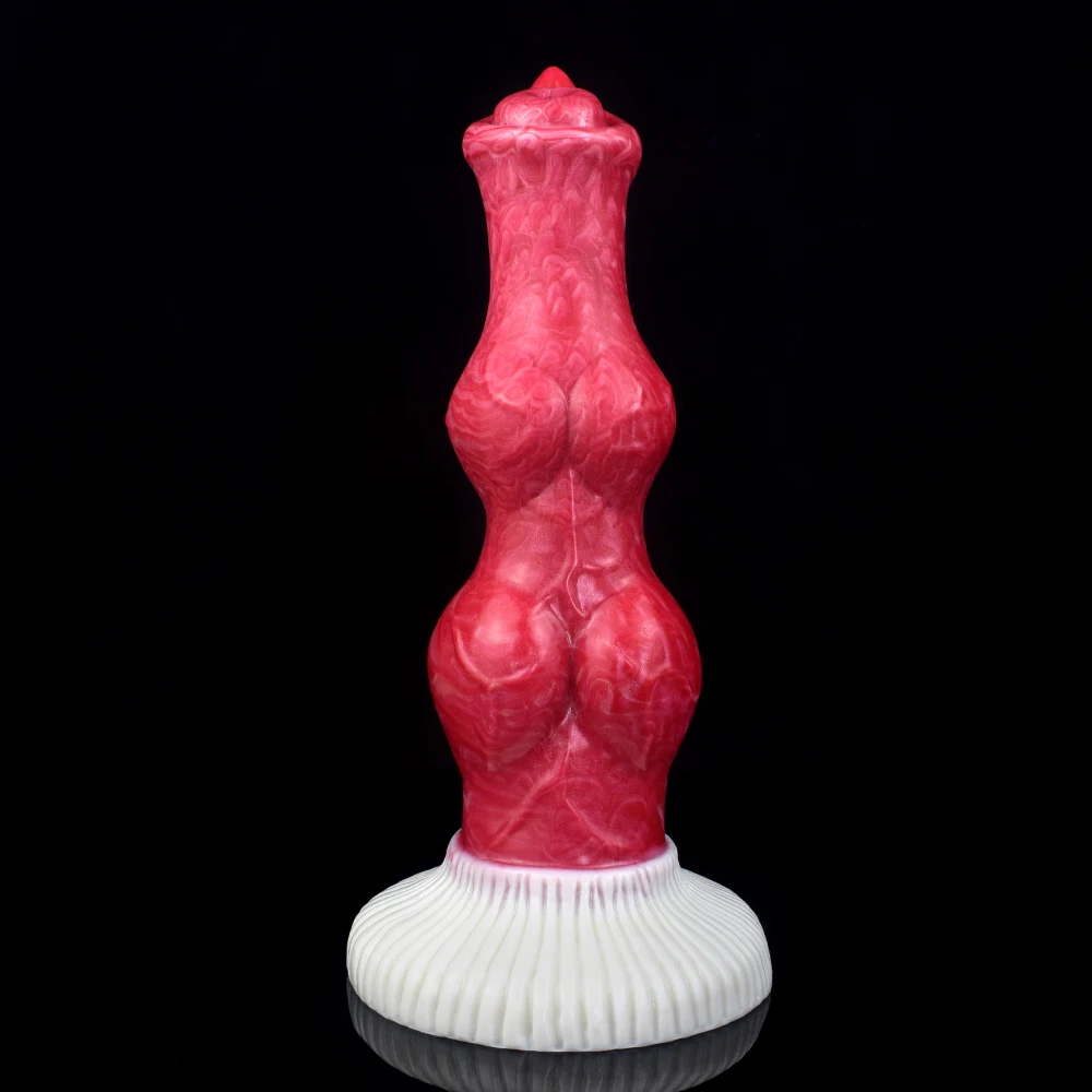 FAAK Large Fantasy Dildos Silicone Dog Knot Penis With Suction Cup Stimulate G-spot Female Vaginal Massager Sex Toys for Women