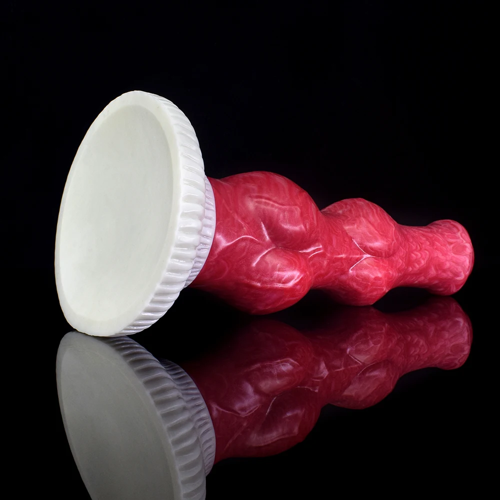 FAAK Large Fantasy Dildos Silicone Dog Knot Penis With Suction Cup Stimulate G-spot Female Vaginal Massager Sex Toys for Women