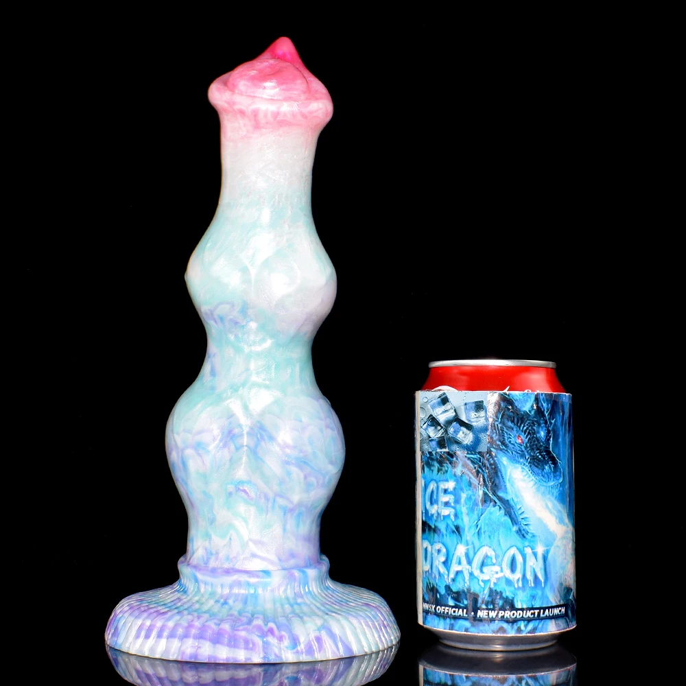 FAAK Large Fantasy Dildos Silicone Dog Knot Penis With Suction Cup Stimulate G-spot Female Vaginal Massager Sex Toys for Women