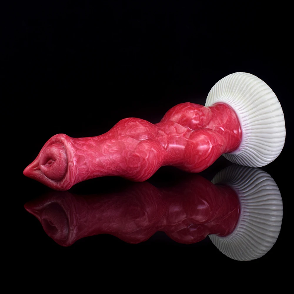 FAAK Large Fantasy Dildos Silicone Dog Knot Penis With Suction Cup Stimulate G-spot Female Vaginal Massager Sex Toys for Women