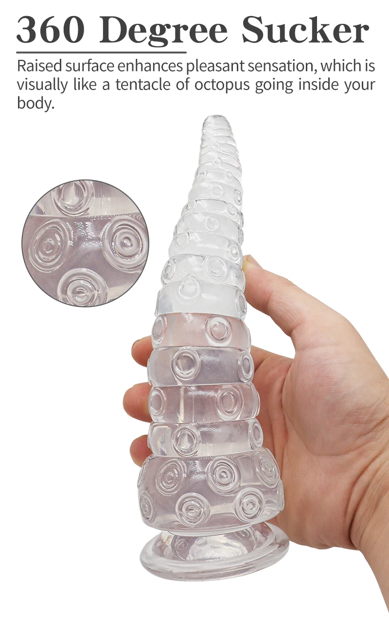Realistic Octopus Tentacle Dildo Soft Long Anal Plug Jelly Transparent Penis Alien Fantasy Monster Dildo Sex Toys Animal Cock