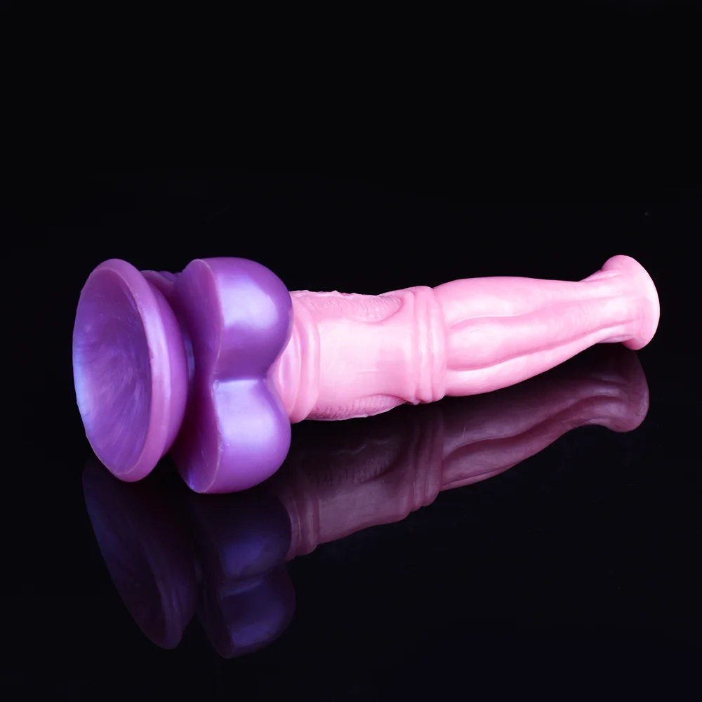 FAAK Fantasy Knot Horse Dildo With Suction Cup Silicone Long Realistic Animal Penis Sex Toys For Women Masturbator Adult Games