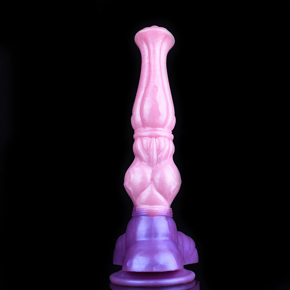 FAAK Fantasy Knot Horse Dildo With Suction Cup Silicone Long Realistic Animal Penis Sex Toys For Women Masturbator Adult Games