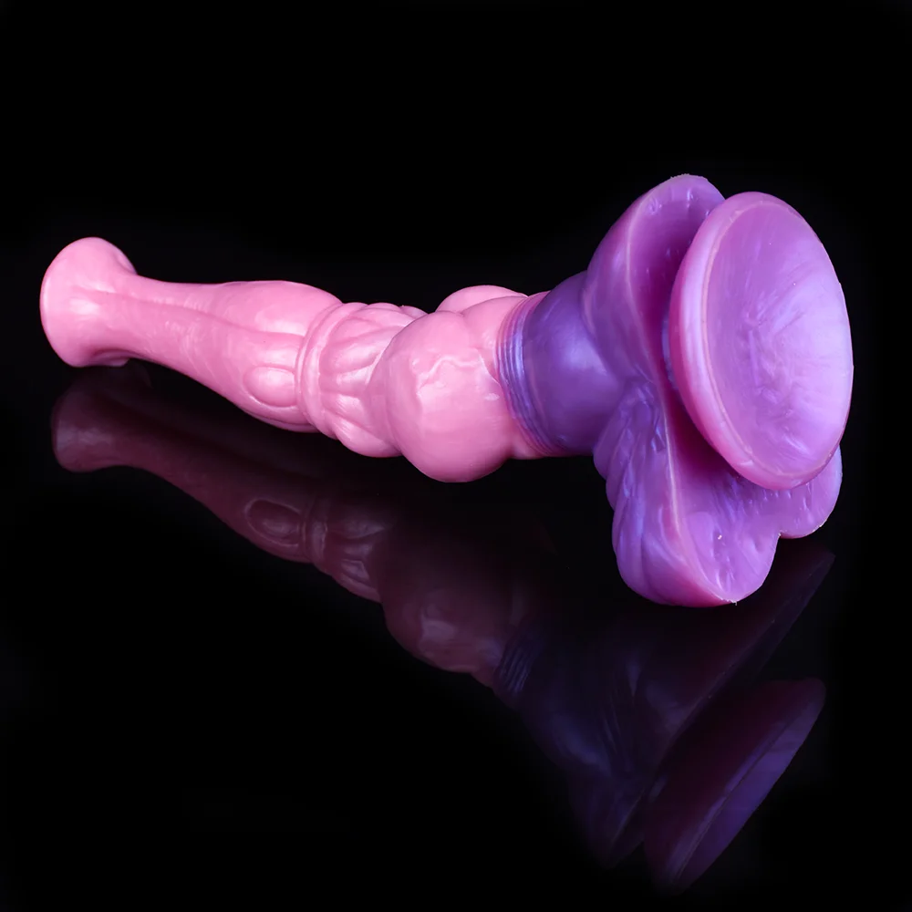 FAAK Fantasy Knot Horse Dildo With Suction Cup Silicone Long Realistic Animal Penis Sex Toys For Women Masturbator Adult Games