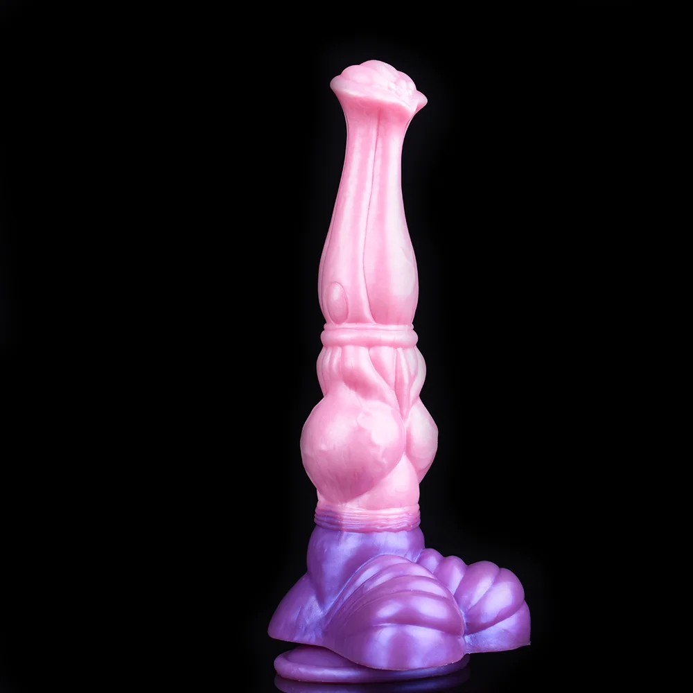 FAAK Fantasy Knot Horse Dildo With Suction Cup Silicone Long Realistic Animal Penis Sex Toys For Women Masturbator Adult Games