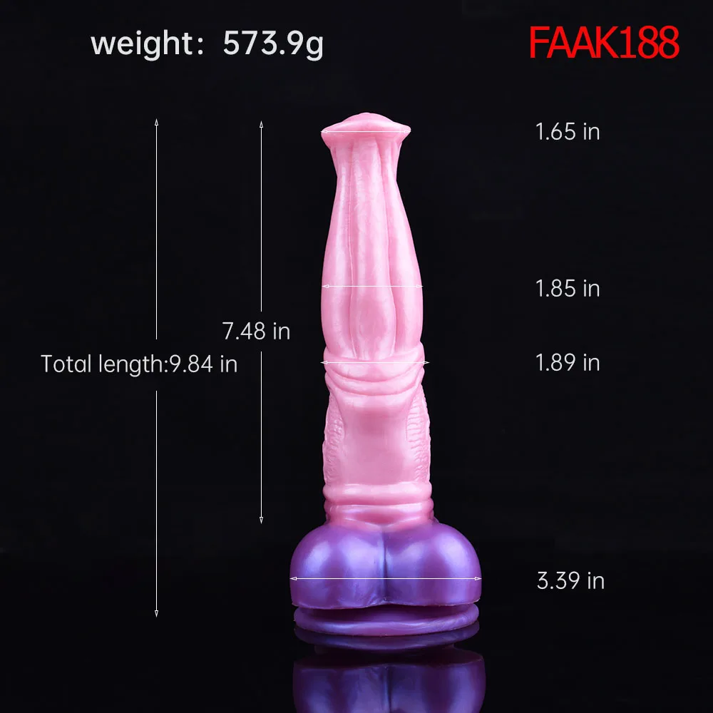 FAAK Fantasy Knot Horse Dildo With Suction Cup Silicone Long Realistic Animal Penis Sex Toys For Women Masturbator Adult Games