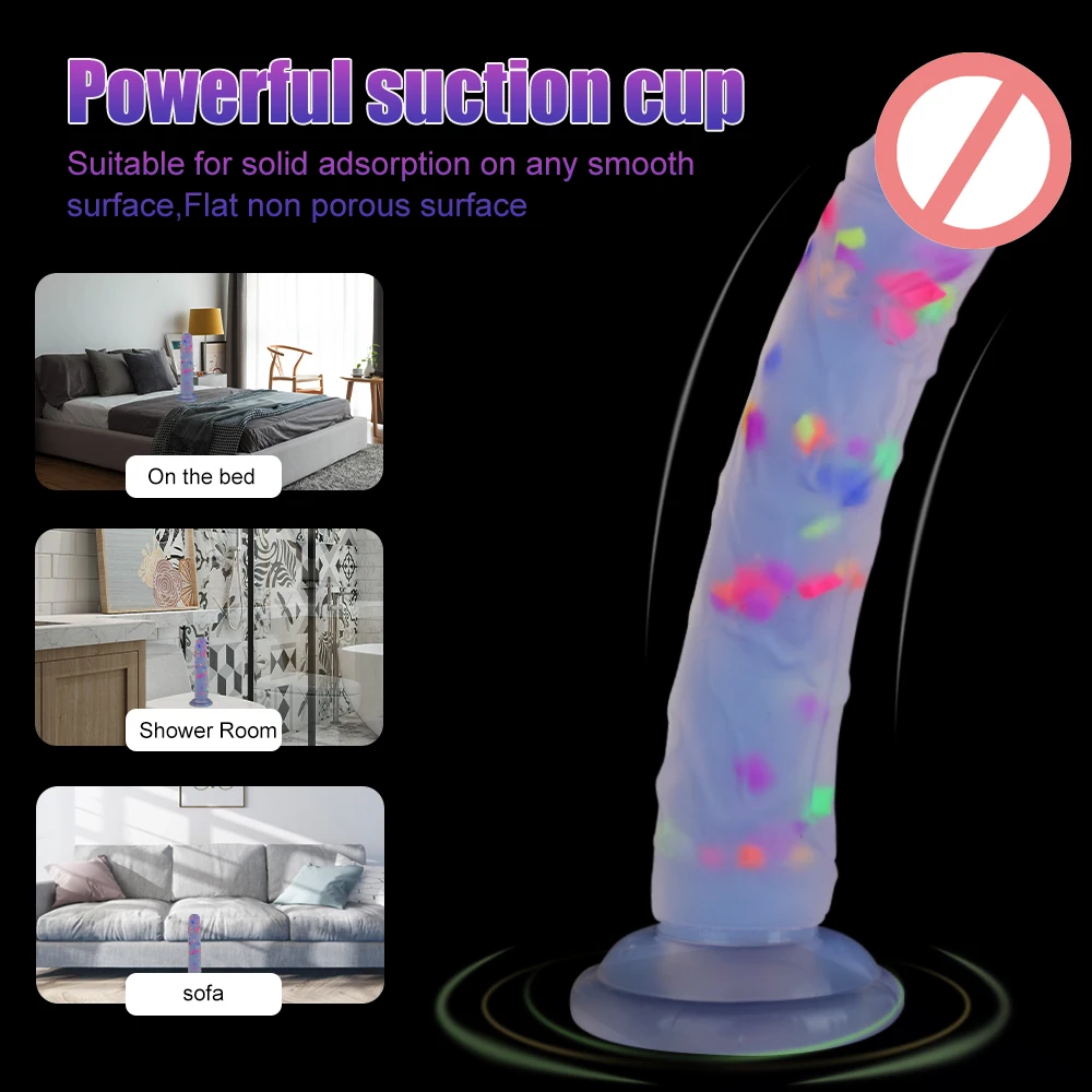 Multi Color Love Erotica Fantasy Dildo Soft Silicone Material Strong Suction Cup Artificial Penis No Ball Anal Plug Lady Sex Toy