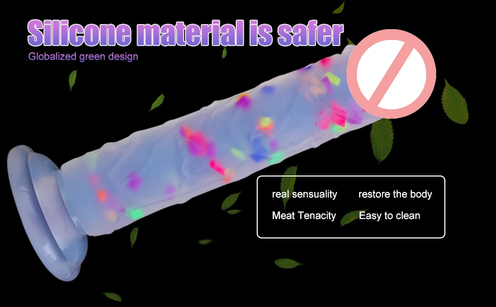 Multi Color Love Erotica Fantasy Dildo Soft Silicone Material Strong Suction Cup Artificial Penis No Ball Anal Plug Lady Sex Toy