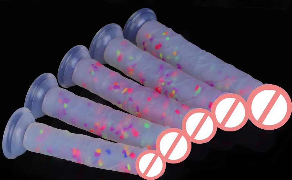 Multi Color Love Erotica Fantasy Dildo Soft Silicone Material Strong Suction Cup Artificial Penis No Ball Anal Plug Lady Sex Toy