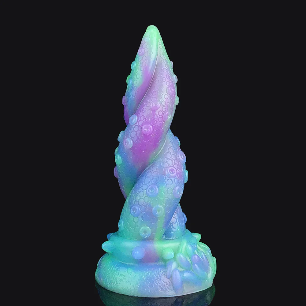 YOCY Octopus Dildo Fantasy Silicone Sex Toy Anal Butt Plug Luminous Toy With Powerful Suction Cup