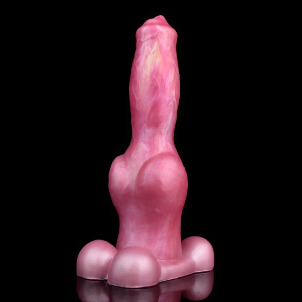 Wireless Control Telescoping and Vibrating Knot Dog Dildo Silicone Skin Touch Fantasy Penis Anal Plug Sex Toys For Women
