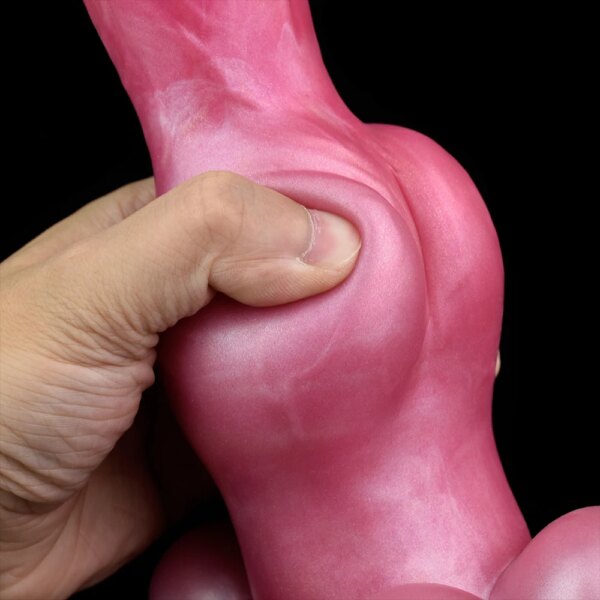 Wireless Control Telescoping and Vibrating Knot Dog Dildo Silicone Skin Touch Fantasy Penis Anal Plug Sex Toys For Women