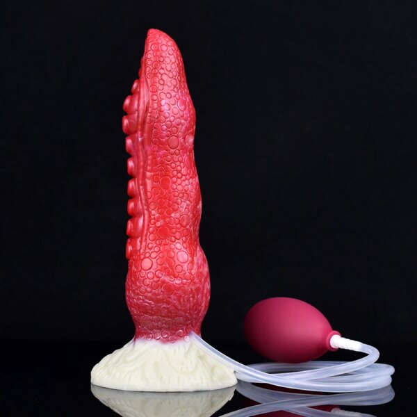 Fantasy Ejaculation Animal Dildo With Suction Cup Squirting Penis Spray Liquid Silicone Colorful Sex Toys For Men Women