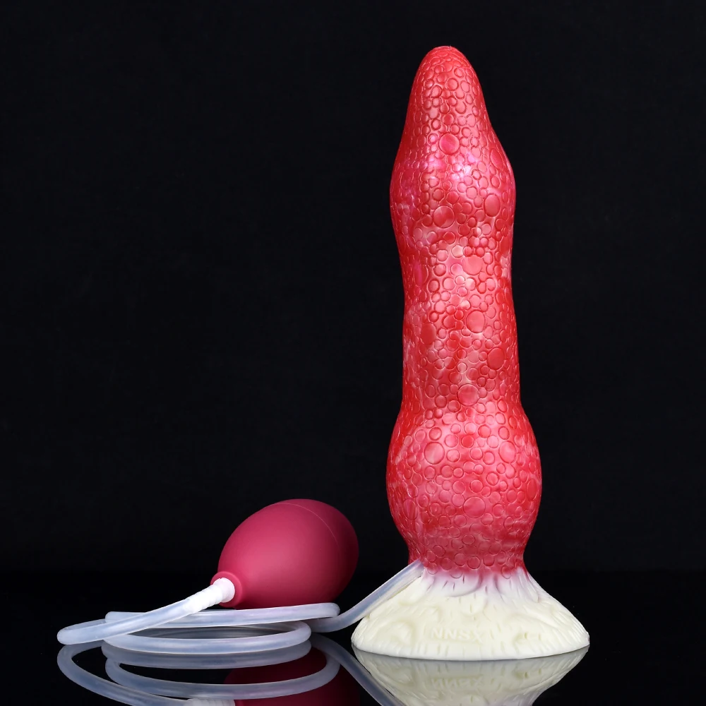 FAAK Fantasy Ejaculation Animal Dildo With Suction Cup Squirting Penis Spray Liquid Silicone Colorful Sex Toys For Men Women