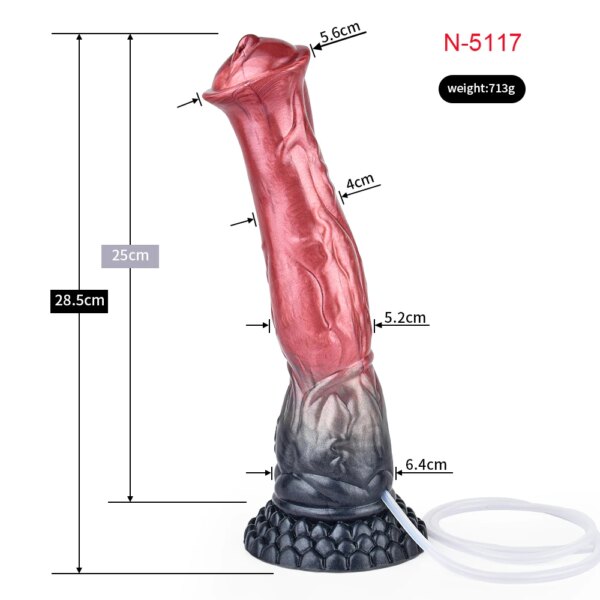 Silicone Ejaculation Horse Dildo With Sucker Multi Color Spray Liquid Function Fantasy Squirting Penis Sex Toys For Women