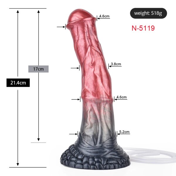 Silicone Ejaculation Horse Dildo With Sucker Multi Color Spray Liquid Function Fantasy Squirting Penis Sex Toys For Women