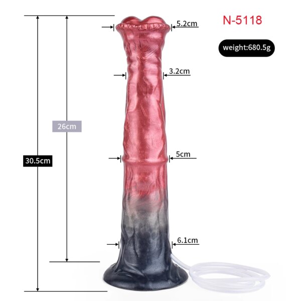 Silicone Ejaculation Horse Dildo With Sucker Multi Color Spray Liquid Function Fantasy Squirting Penis Sex Toys For Women