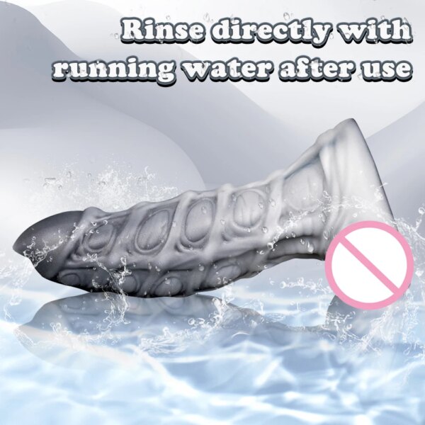 Thick Fantasy Dildo With Threaded Dildo Anal Plug Prostate Vibrator Platinum Silicone With Suction Cup Sex Toy XXL 30CM