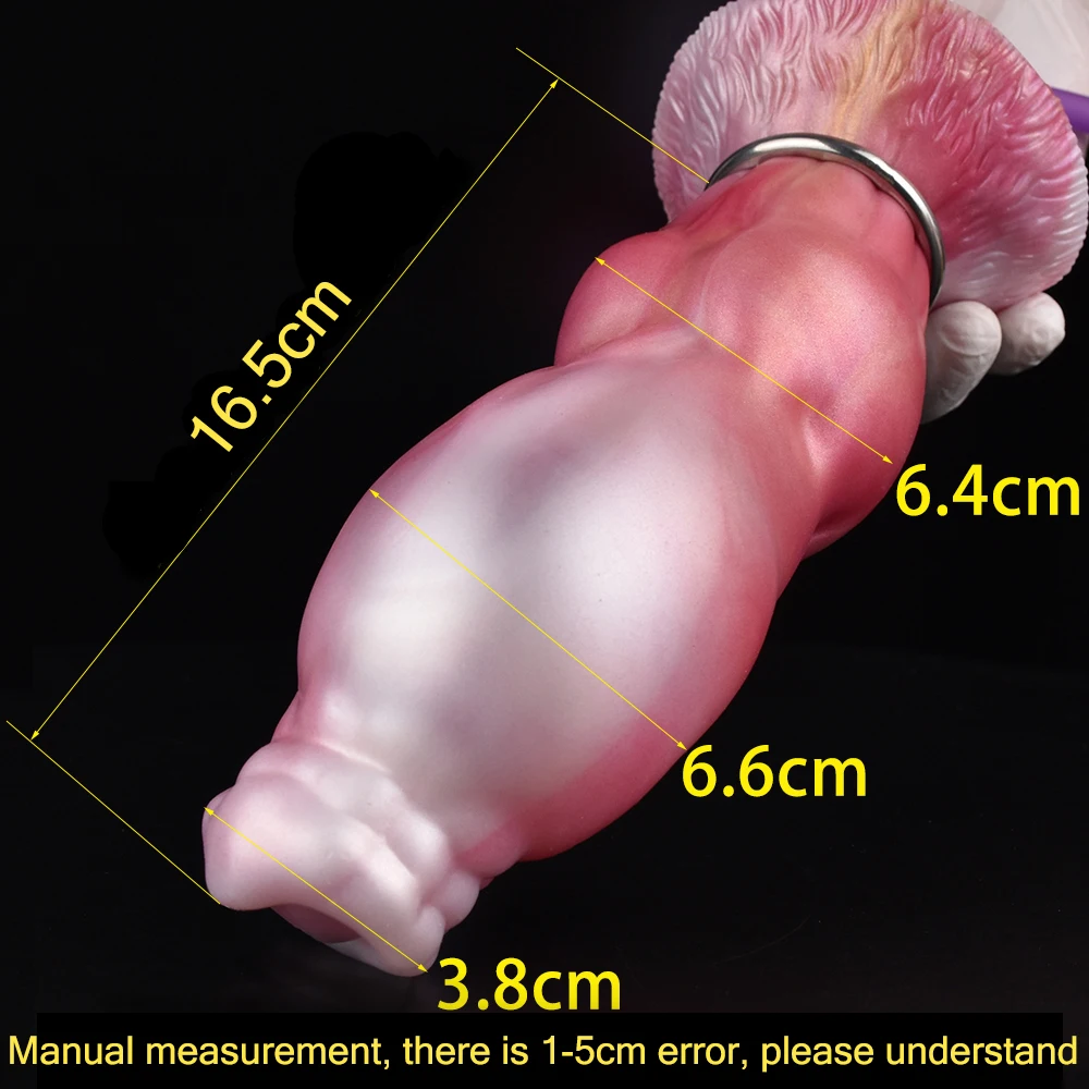 QKKQ Fantasy Inflatable Dog Dildo Huge Knot Animal Penis Man And Woman Adult Products Plug Anal Masturbate Silicone Sex Toys 18+